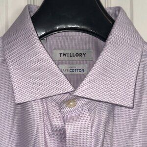 Twillory SafeCotton Dress Shirt – 17.5/34-35 – Traditional Fit – Purple Cascade